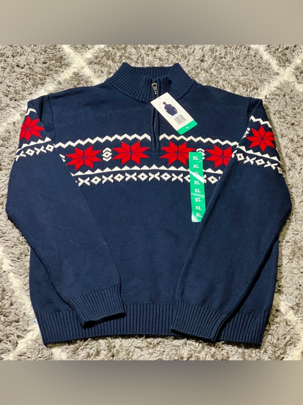 Brand New Weatherproof Vintae Snowflakes Sweatshirt | Size XL